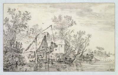 A Wooded River Landscape by Jan Josephsz van Goyen